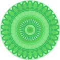 thumbnail image 1 of Ahgly Company Machine Washable Indoor Round Transitional Neon Green Area Rugs, 7' Round, 1 of 7