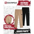 thumbnail image 2 of Southpole Boys Jogger Pants - 2 Pack Lightweight Tech Woven Athletic Cargo Jogger Pants (S-XL), 2 of 7