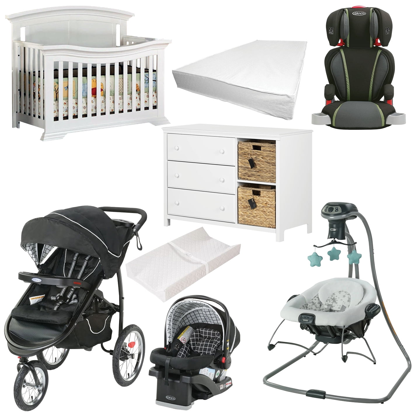 Nursery Bundles Graco Colton 8 Pcs Walmart
