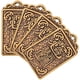 thumbnail image 2 of piezas de colgante de latón del año del conejo, llavero de latón, etiquetas decorativas de latón, 2 of 5