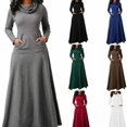 thumbnail image 1 of Large Size Long-sleeved Turtleneck Autumn And Winter Cross-border Long Bottoming Dress, 1 of 2