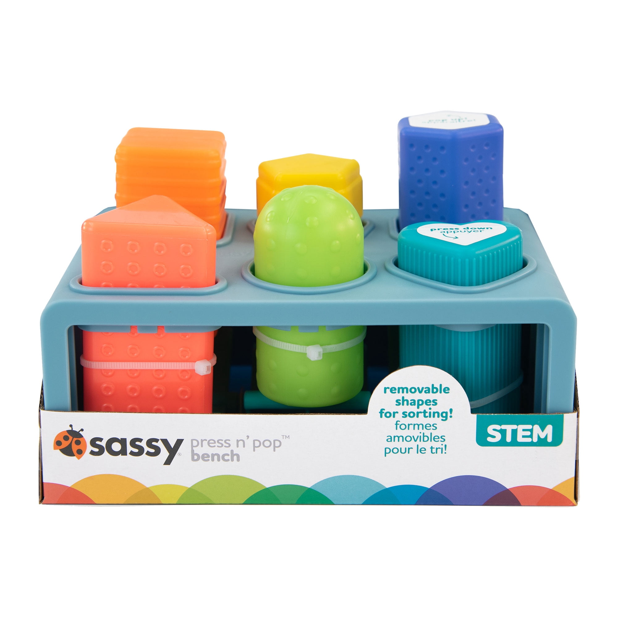 Sassy Press n' Pop Bench for Ages 6 Months +