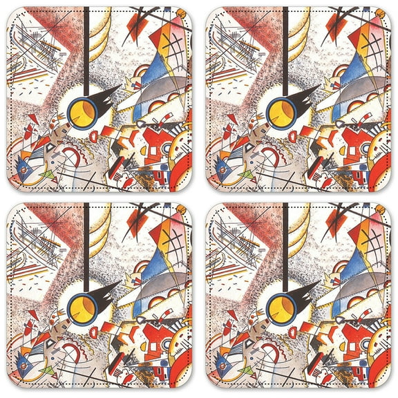 Vinyl Drink Coasters - Set of 4 - Kandinsky: Watercolor