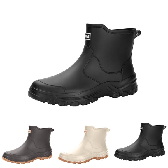 Womens Wide Boots Cameland Men's Waterproof Fishing Rain Boots Khaki