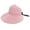 Pink, variant on Foldable Wide Brim Hats Sun Visors For Women Bow Beach Hat Summer Vacation Cap for Women