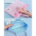 thumbnail image 3 of Pendancy Water-Repellent Double-Layer Zippered Pouch File Folder Organizer Travel Pouch Document Handbag (A4 Blue), 3 of 7