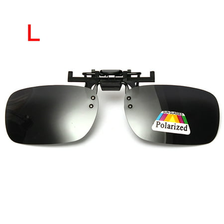 Polarized Lenses Flip-Up Clip On Sunglasses UV400 Driving Outdoor Glasses