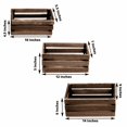 thumbnail image 3 of Balsa Circle 3 Dark Brown Rectangular Natural Wooden Crate Boxes Planter Holders Centerpieces, 3 of 8