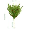 thumbnail image 2 of Christmas Norfolk Pine Branches, Artificial Christmas Norfolk Branches Artificial Greenery Real Touch Pine Needle Branches Stems Sprigs for Xmas DIY Making Garland Wreath Home Decor, 2 of 8
