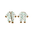 thumbnail image 2 of BemeyourBBs Western Cowboy Baby Boy Clothes Stuff Infant One-piece Mallard Duck Bull Romper Zipper Spring Fall Winter Jumpsuit Retro Bodysuit Newborn Going Home Outfit, 2 of 9
