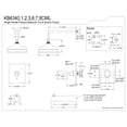 thumbnail image 5 of Kingston Brass KB6347CML Manhattan Single-Handle Pressure Balanced Tub and Shower Faucet, Brushed Brass, 5 of 7