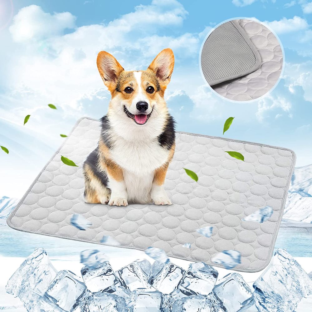 Pet Dog Summer Cooling Mats Large,Ice Blanket,Cats Bed, Mats For Dog,self cooling mat pad for kennels,crates,Portable & Washable Ice Silk Sleeping Pad,Tour Camping Massage - image 1 of 7
