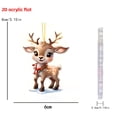 thumbnail image 3 of Fmbmuo Cute Reindeer Acrylic Christmas Ornaments 2D Flat Hanging Pendant Decor Festive Christmas Tree Decoration Portable Hanging Ornament for Car Interior,Multicolor, 3 of 5
