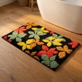thumbnail image 2 of Unique Bargains Printed Ultra Soft Absorbent Shaggy Bath Mat Black 32" x 20", 2 of 7