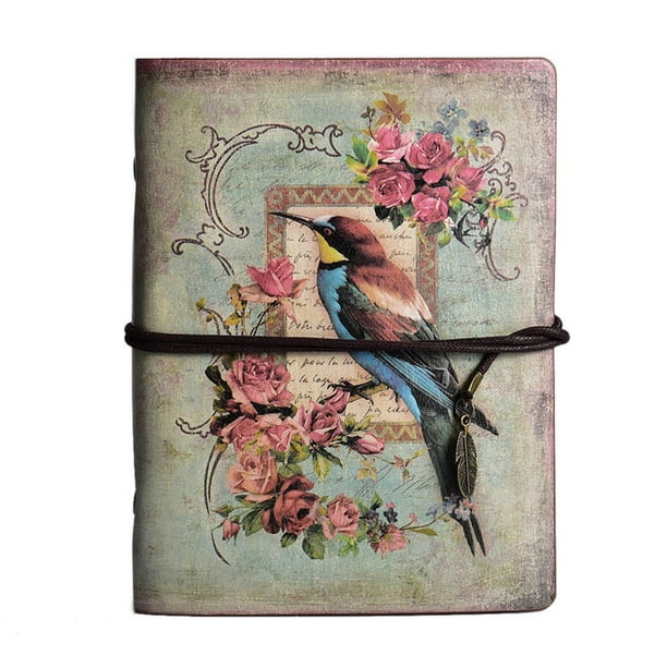Libreta MALEDEN de piel vintage, 14 x 19 cm, con relleno