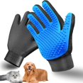 thumbnail image 1 of Guantes Removedores de Pelo para Mascotas (Par), Guantes con Cepillos para Bañar, Masajear Mascotas con Correas Ajustables, Perfecto para Quitar Pelos Largos de Perros y Gatos, 1 of 5
