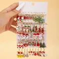 thumbnail image 2 of Juego de pendientes navideños con diseño creativo de Papá Noel, muñeco de nieve, copos de nieve, estrellas, pendientes y pendientes de árbol de Navidad, 2 of 5