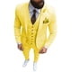 thumbnail image 3 of Nuevo traje rosa de 3 piezas para hombre, traje formal de negocios con solapa con muesca, esmoquin ajustado, chaqueta para padrino de boda (chaqueta + chaleco + pantalones), 3 of 5