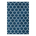 thumbnail image 3 of Unique Loom Trellis Shag Collection Area Rug - Ruby (6' x 9' Rectangle Navy Blue/Ivory), 3 of 11