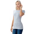 thumbnail image 5 of Simply Fashion Basic Crewneck Short Sleeve T-Shirts - Stretch Cotton Spandex,Hgrey,Small, 5 of 5