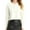 Beige White, variant on Oversized T-Shirts for Women Long Sleeve Crop Tops Henry Neck Waffle Ribbed Top