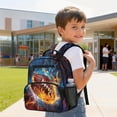 thumbnail image 3 of Uorisanigo Fire Lightning Rugby School Backpack for Boys Ages 5-9, Large Capacity Daypack with Adjustable Shoulder, Breathable Elementary Bookbag for Hiking Camping, 3 of 7