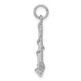 thumbnail image 3 of Auriga Fine Jewelry 14K White Gold Polished 3-Dimensional Anchor Charm Pendant for Women (L-26 mm,W-14 mm), 3 of 6