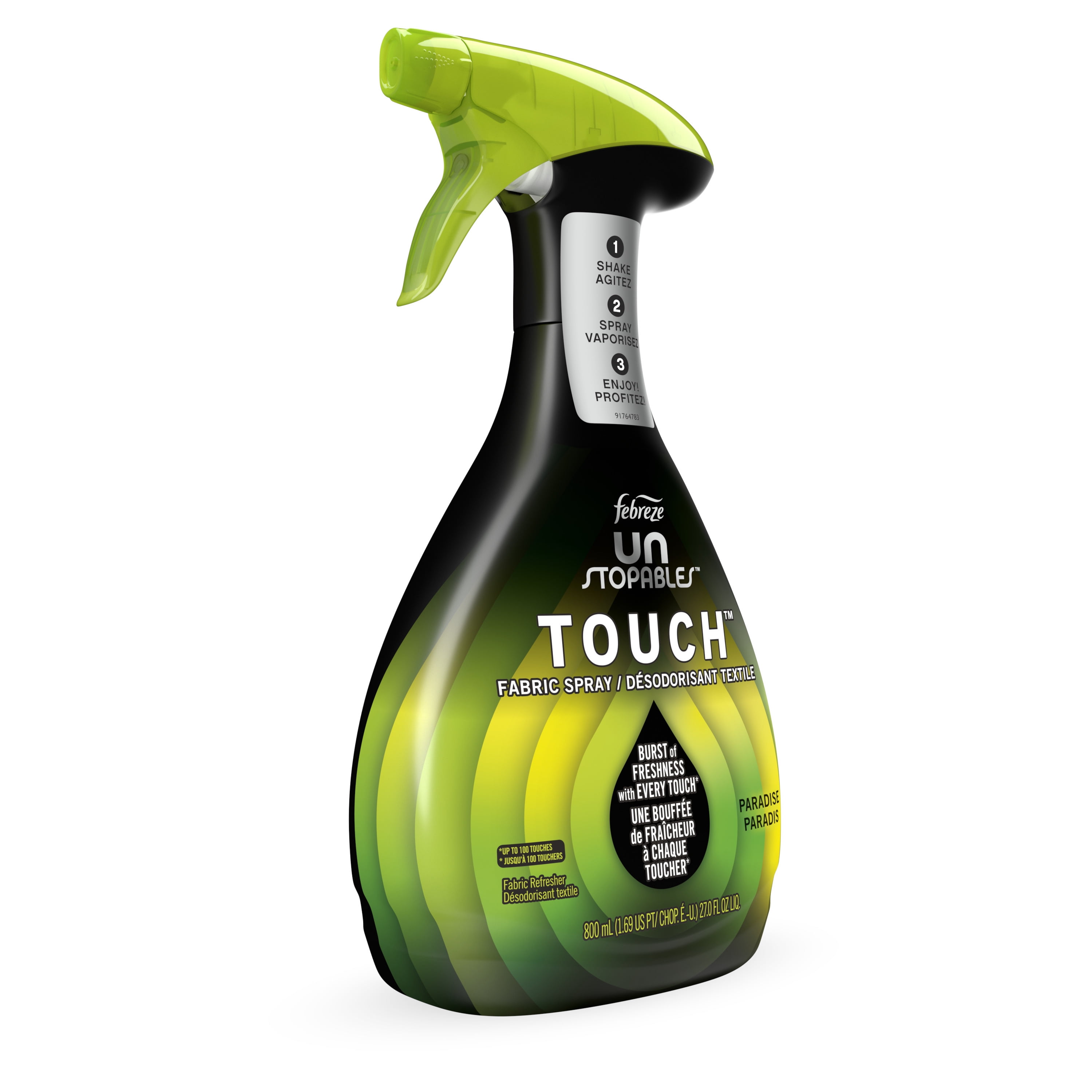 Febreze Unstopables Touch Fabric Spray and Odor Eliminator, Paradise, 27 oz