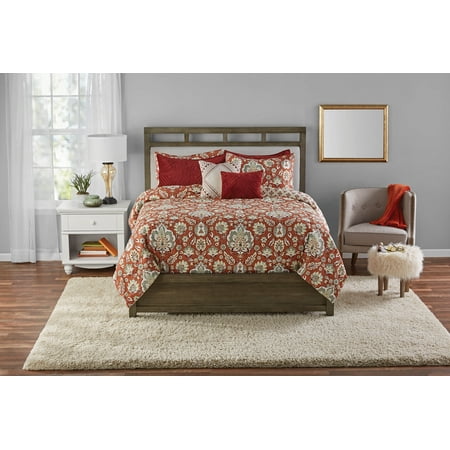 Mainstays Microfiber Twin Or Twin Xl Circle Ruched Solid Comforter