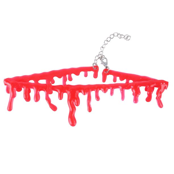 Collar De Gota De Sangre Forma Fresca Collar De Simulación De Sangrado De Gato Gargantilla De Goteo De Sangre Cómoda Longitud Ajustable Collar De Sangrado De Halloween Para Mascotas Speravity PT000791-00