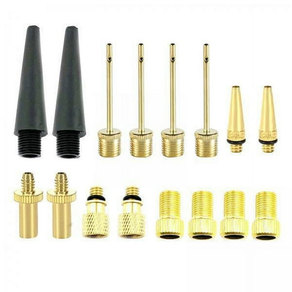 DYNWAVECA 2x Presta Valve Adaptor Premium Brass Nozzle Ball Pump Bike Tire Valve Pump Adapters for Gym Balloon Air