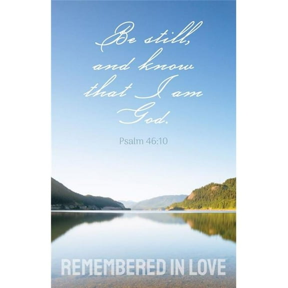 B&H Publishing 36301X Remembered In Love & Be Still & Know Bulletin - Pack of 100