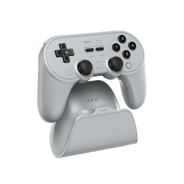 8Bitdo Pro 3 Manette Bluetooth avec Boutons ABXY Interchangeables, Joysticks TMR, Gâchettes à Effet Hall, Boutons Arrière Pro, Recharge Do