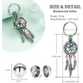 thumbnail image 2 of Cremation Jewelry Dream Catcher Urn Key chain for Ashes for Women Men Memorial Angel Wing Human Pet Ashes Pendant for Family/dad/mom/sister/grandparents, 2 of 7