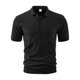 thumbnail image 4 of pstuiky Camisas de manga corta para hombre, Blusa de cuello vuelto de manga corta con botones de color liso a la moda para hombre camisetas de hombre s, 4 of 6