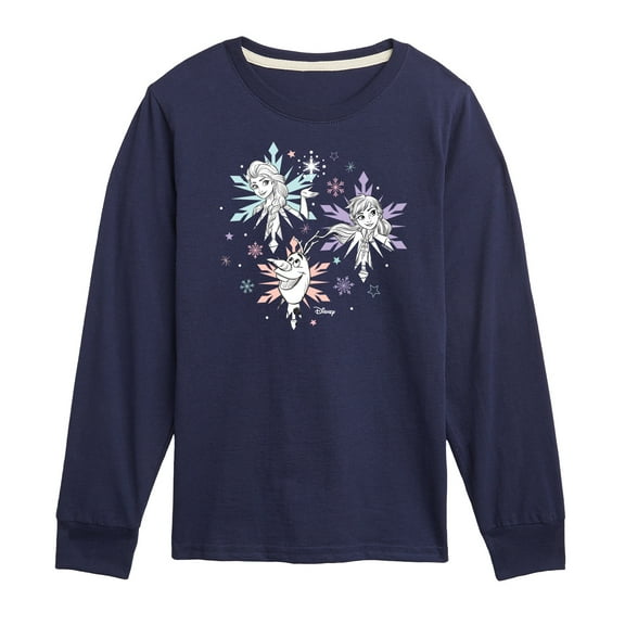 Frozen 2 - Anna Elsa Olaf Snow - Toddler And Youth Long Sleeve Graphic T-Shirt