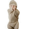 thumbnail image 1 of Chandail à Manches Longues pour Enfants, Col Rond, Tricoté, Automne Hiver, Chaud, à Capuche Zippée, Chandail pour Garçons et Filles, 1 of 7