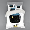 thumbnail image 2 of Ambesonne Saying Bedding Set 3 Pcs, Night Sky in a Jar, Twin XL, Slate Blue Dark Blue, 2 of 3