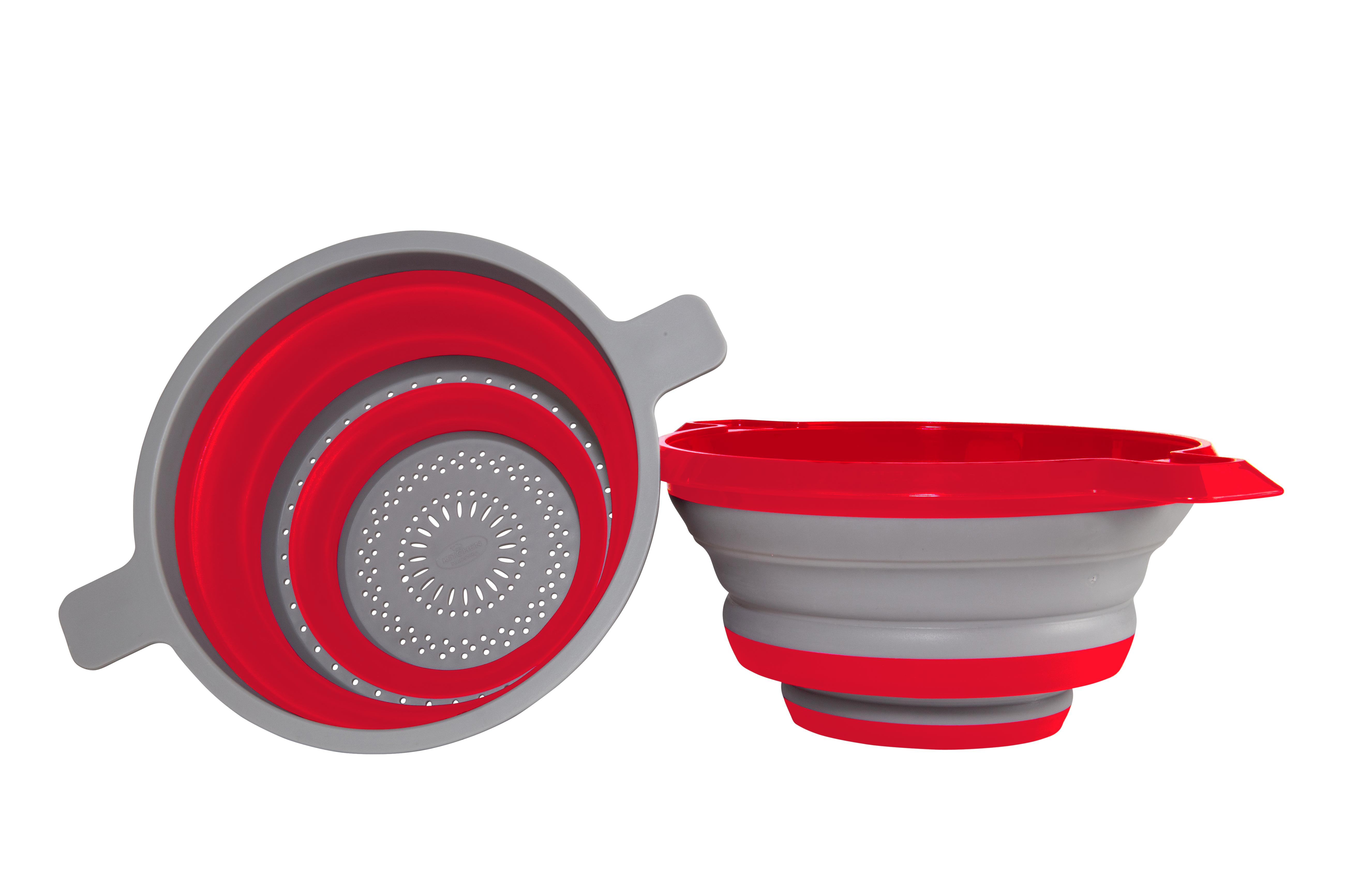 kitchen maestro collapsible over the sink silicone colander