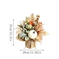 thumbnail image 3 of Fall Potted Floral Arrangement, Rustic Farmhouse Centerpiece with Maple Leaves and Pumpkins, Artificial Tiered Tray Tabletop Decor for Home Mantel Display, 3 of 6