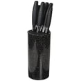 thumbnail image 2 of New England Cutlery 7pc Marble Finished Nonstick Knife Block Set (Black), 2 of 4