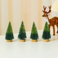 thumbnail image 4 of Under 10 Desktop Ornament Miniature Christmas Tree Mini Sisal Trees with Wood Base Artificial Snow Frost Trees with Glitter Powder Trees Artificial Sisal Snow Frost Trees, 4 of 4