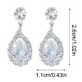 thumbnail image 7 of Fiaya Women Imitation Diamond Dangle Earrings, Rhinestone Drop Earrings, Teardrop Cubic Zirconia Earrings, Wedding Costume Jewelry Gift for Women, 7 of 7