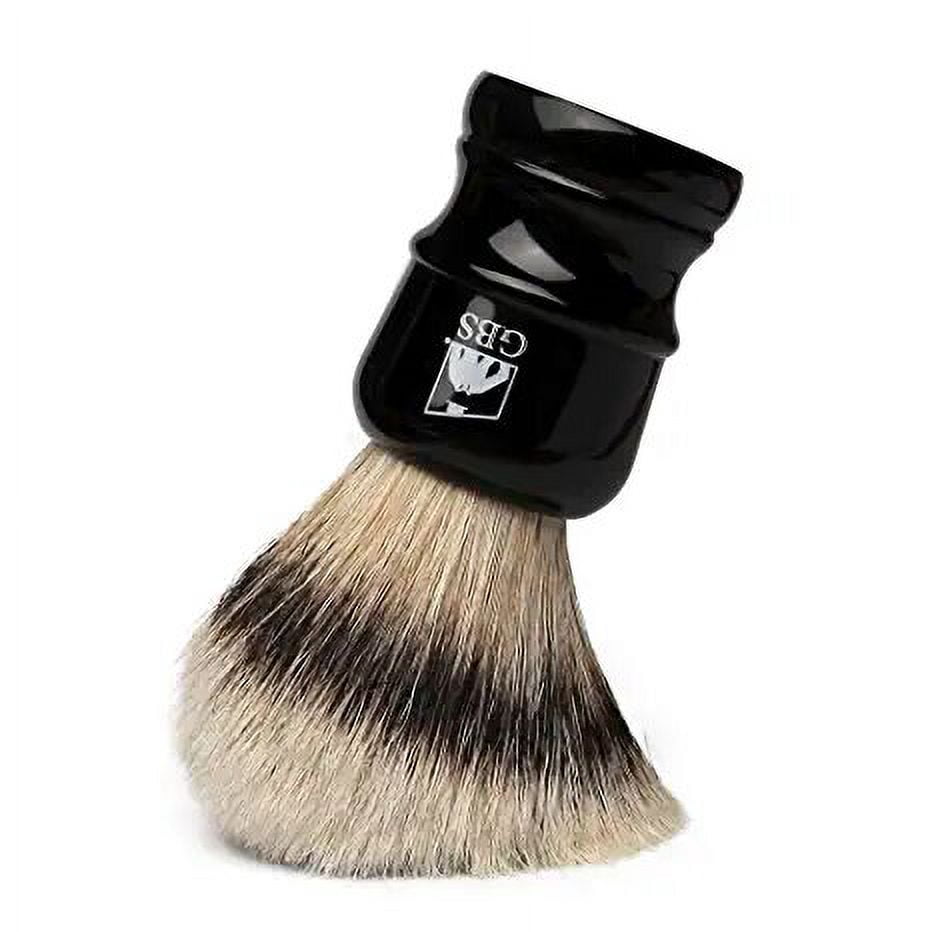 GBS Silvertip Brush Black Resin Handle 24 mm knot Overall height 4.5 inches Super soft, Back Bone great with Shaving cream and Soaps last a lifetime!