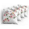 thumbnail image 5 of Ambesonne Rose Throw Pillow Cover 4 Pack, English Wild Roses Bouquet, 18", Multicolor, 5 of 7