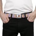 thumbnail image 3 of Looney Tunes Belt, Seatbelt Buckle Belt, Porky Pig Hip Hop Expression Lavender, Youth 22 to 32 Inches, 3 of 9