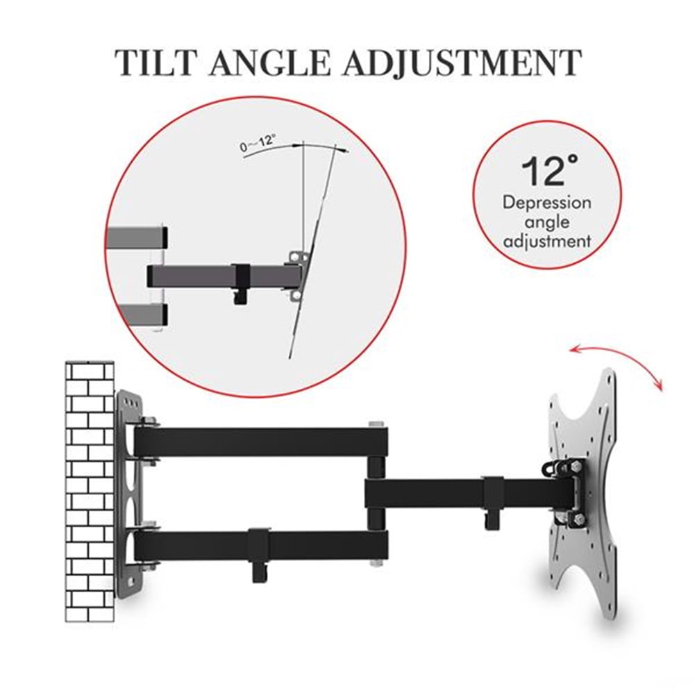 1 Set 26-55 Inches Tv Stand Tmx200 Bearing 30kg Maximum Vesa 200x200 Height Adjustable Rotation 180-degree With Horizontal Level