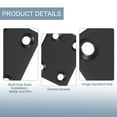 thumbnail image 4 of Uxcell 3 Set Flat Repair Plates, 1.5 x 2.36 Inch Stainless Steel Flat Straight Brace Bracket, Black, 4 of 7