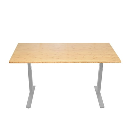 Rise Up Dual Motor Adjustable Height Electric Standing Desk 48x30a Bamboo Desktop Ergonomic Sit Stand Up Home Commercial Executive Office Motorized Modern Powered Tall Lifting 3 Stage Memory Gray Walmart Canada