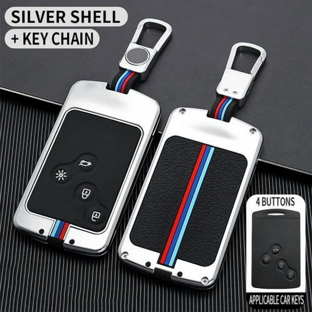 Car Key Fob Cover Case Protector Zinc Alloy Remote Key Fob Case Shell Card Cover For Renault Megane Clio Duster